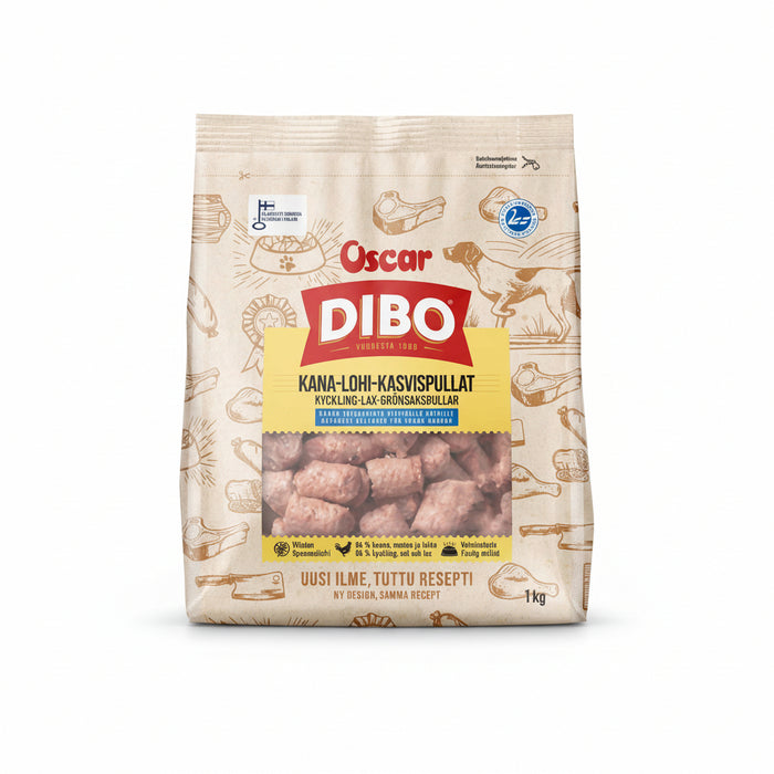DIBO Kana-lohi-kasvispullat 1kg