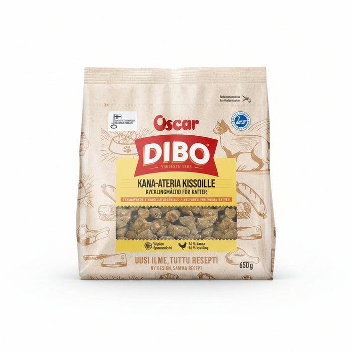 DIBO Kana-ateria kissoille 650g