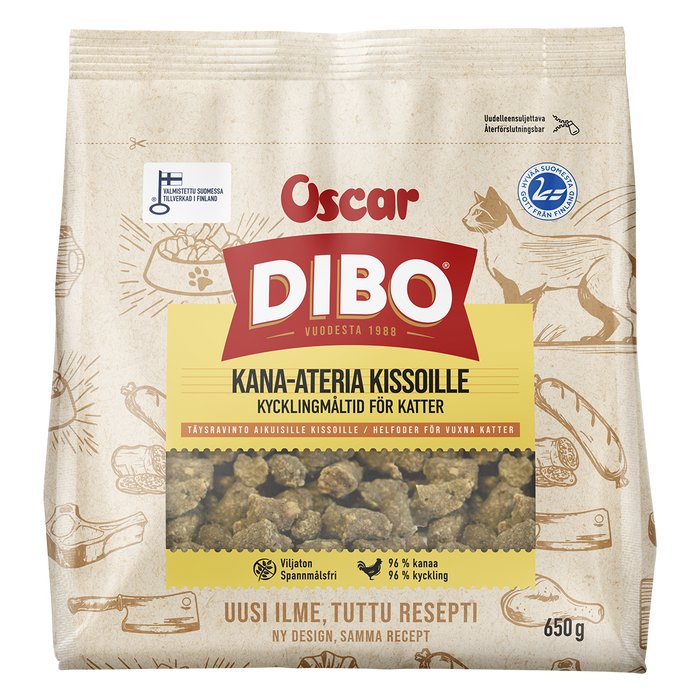 DIBO Kana-ateria kissoille 650g