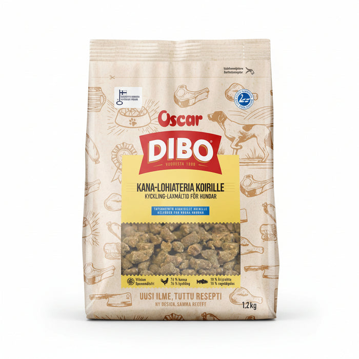 DIBO Kana-lohiateria koirille 1,2kg