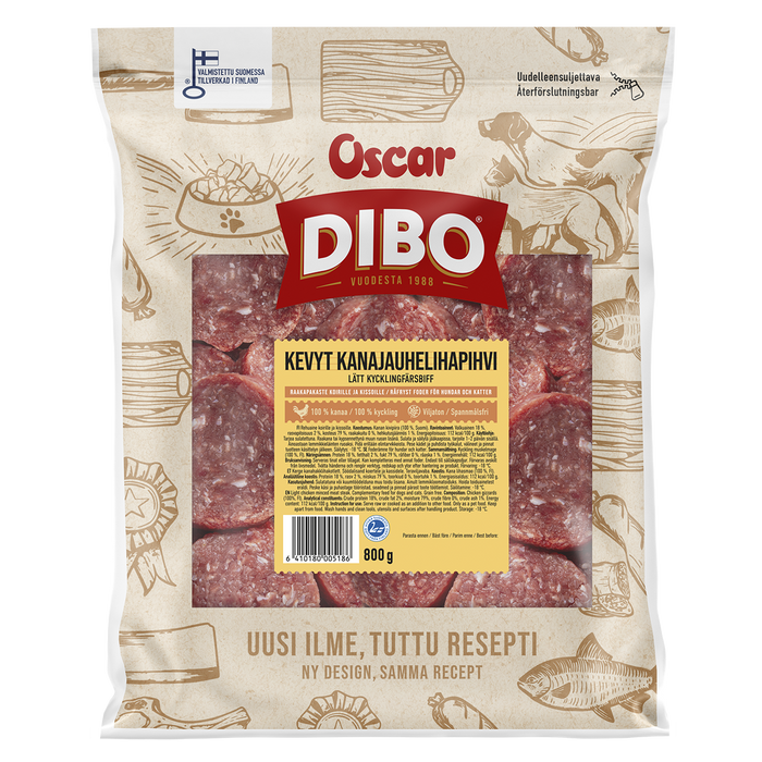 DIBO Kevyt kanajauhelihapihvi 800 g