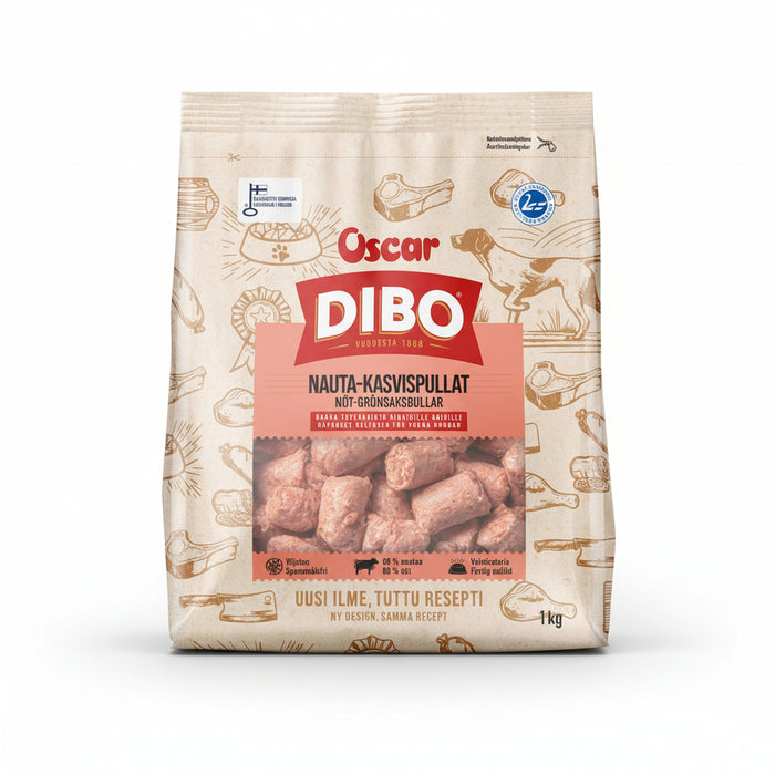 DIBO Nauta-kasvispullat 1kg