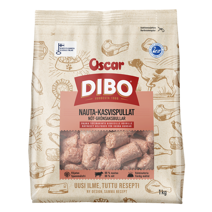 DIBO Nauta-kasvispullat 1kg