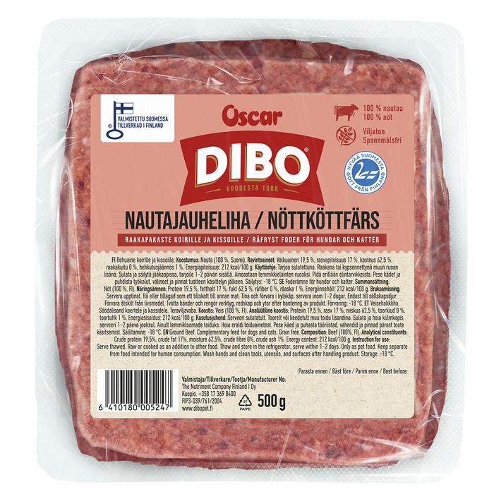 DIBO Nautajauheliha 500 g