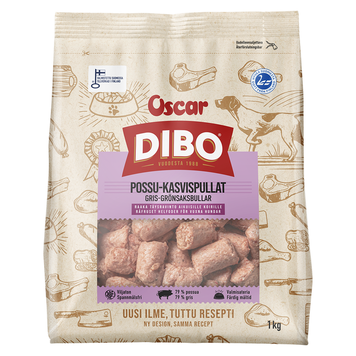 DIBO Possu-kasvispullat 1 kg