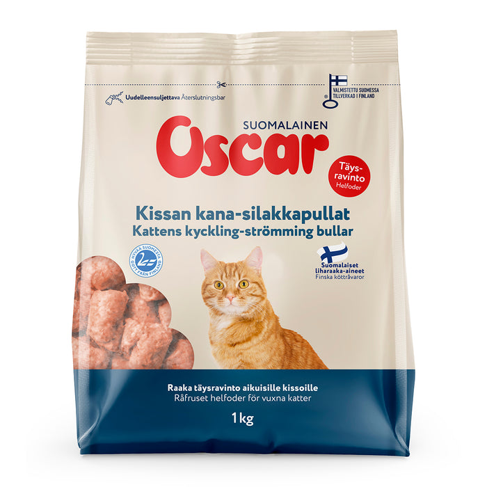 Oscar Chicken, herring balls for cats