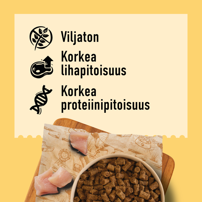 DIBO Kana-ateria koirille 1,2kg