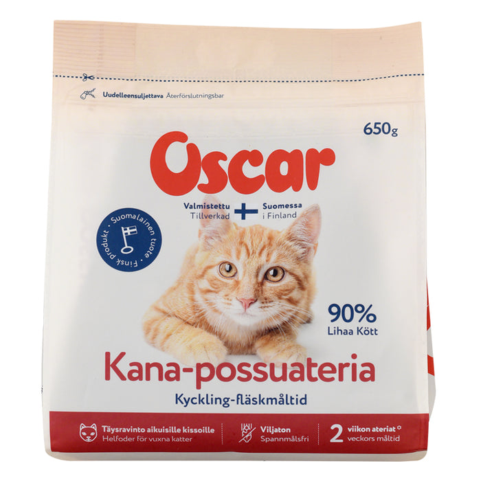 Oscar Kyckling-fläskmåltid för katter
